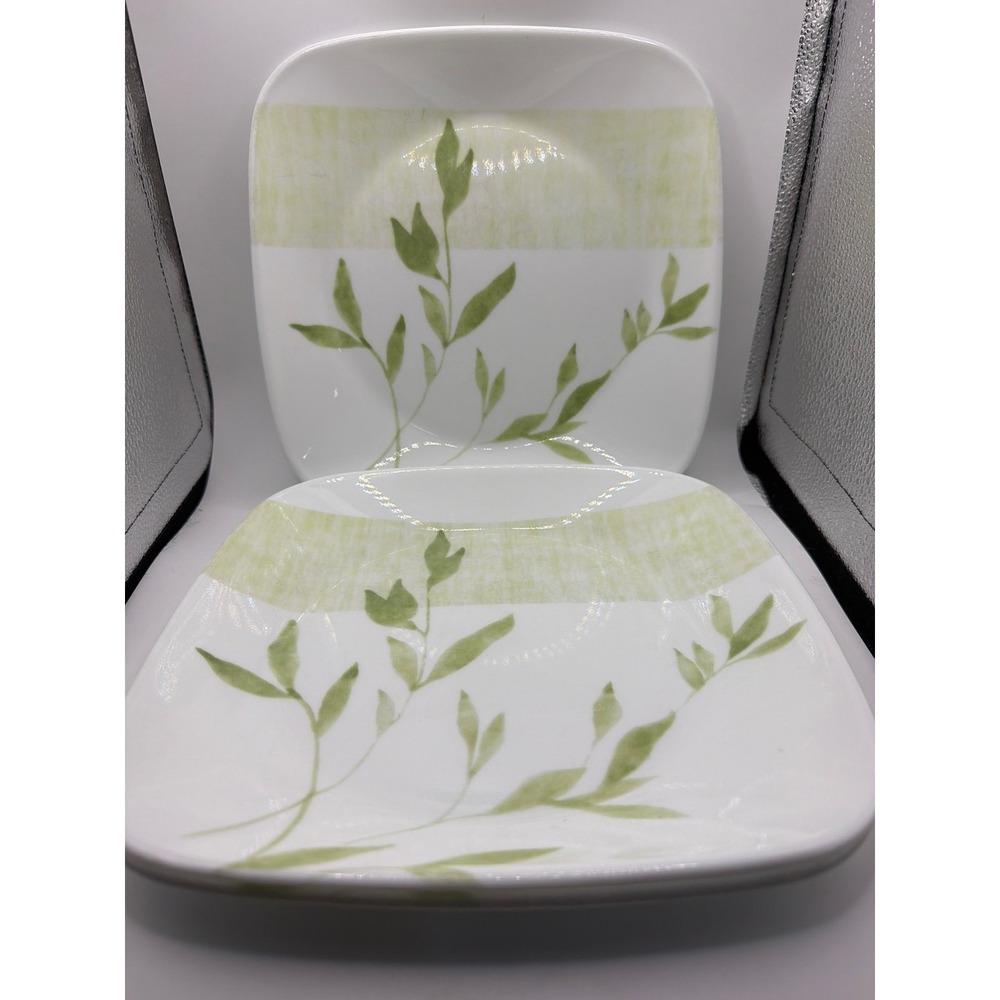 3 Corelle RIVAGE Design - 9" Square Lunch/ Salad Plates